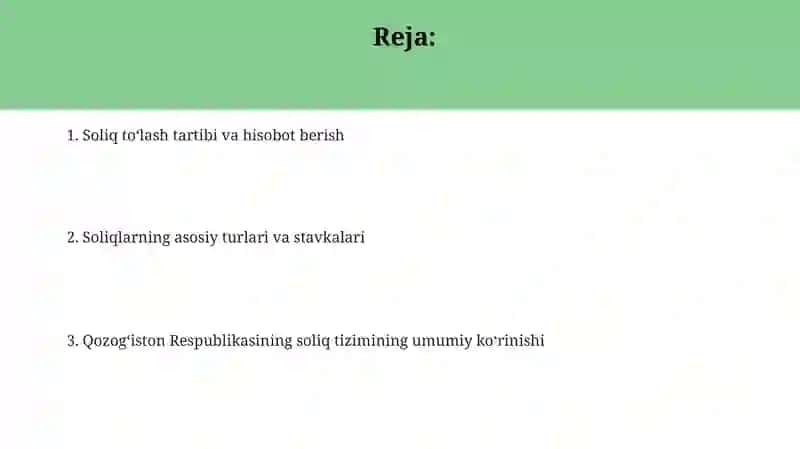 Qozogʻiston respublikasi soliq tizimi 2