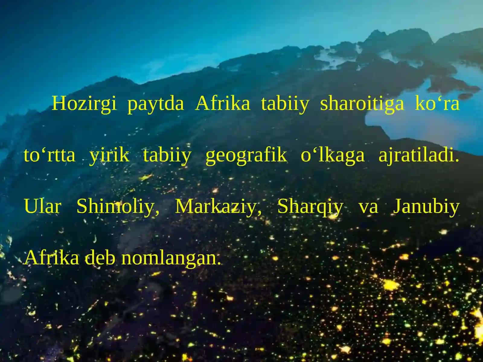 Shimoliy Afrika tabiiy sharoiti 2