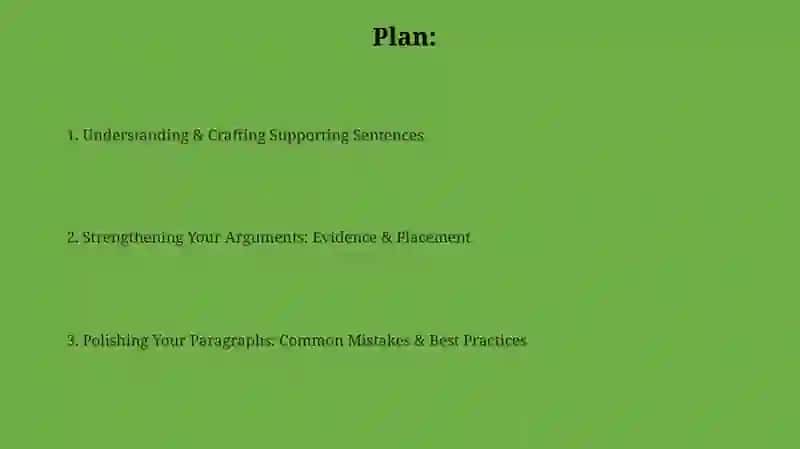 Writting supporting sentence 2