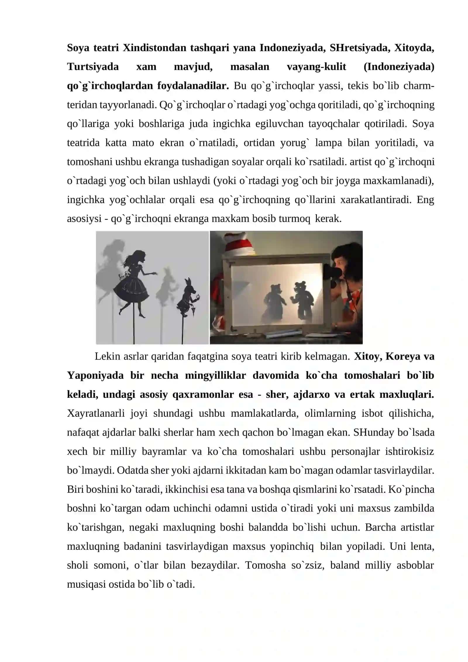 Qo‘g‘irchoq teatrining paydo bo‘lishi, tarixiy ildizlari va tarbiyaviy ahamiyati texnologik asoslarda yoritish 2