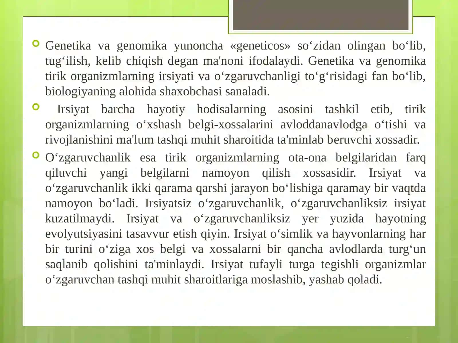 Genomika faniga xiss qo‘shgan olimlar 2