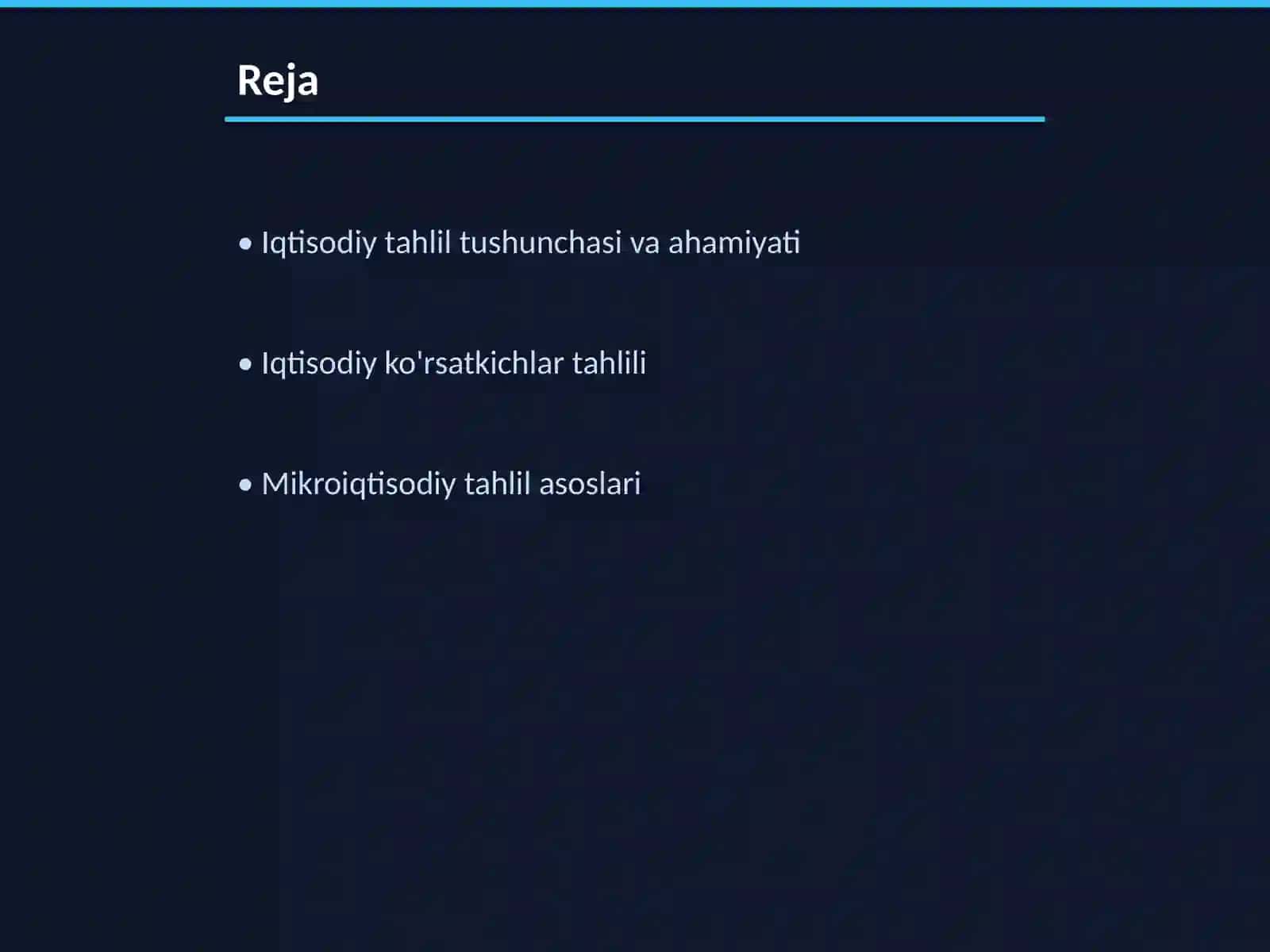 Iqtisodiy tahlil 2