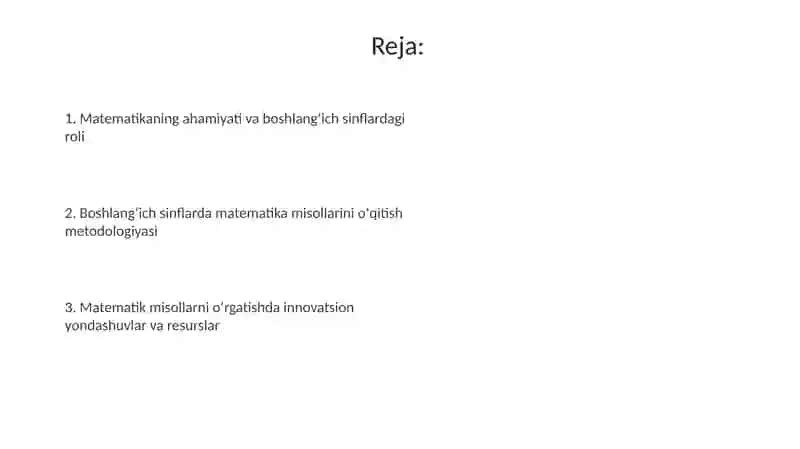 Matematika va uni oʻqitish metodikasi 2
