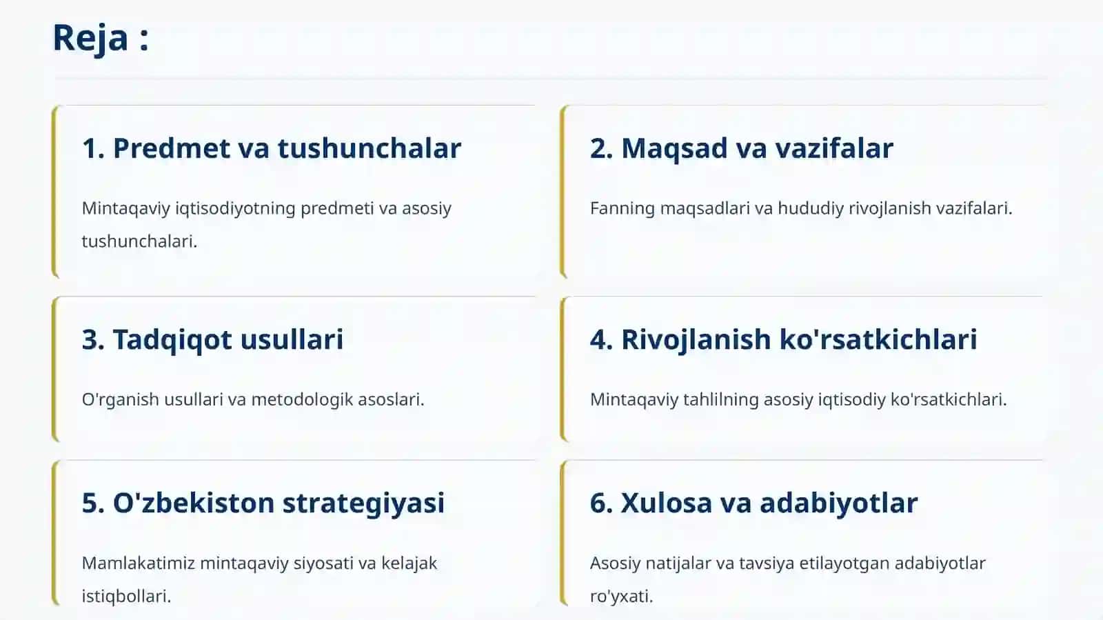 Mintaqaviy iqtisodiyot faniga kirish 2