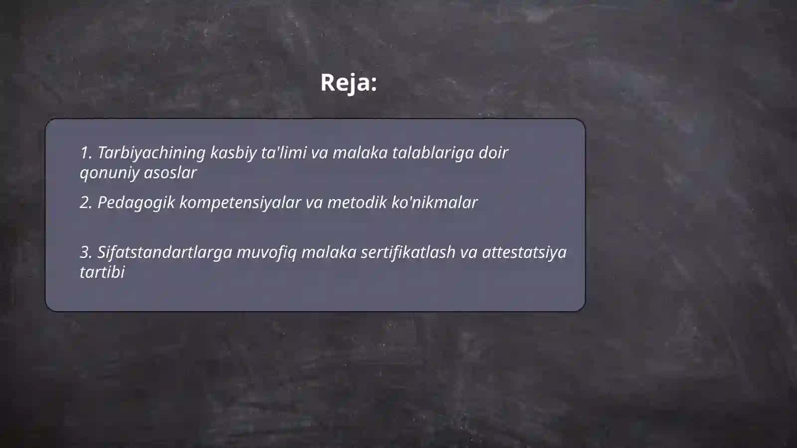 Maktabgacha talim tashkiloti tarbiyachisi shaxsiga qoyilgan talablar.Ozbekiston Respublikasi maktabgacha talim vazirligi togsidagi Nizom hamda O'Zstamdart agentligining 2021 yil 12 fevrakdagi 5-1288-sin qaroriga muvofiq 2