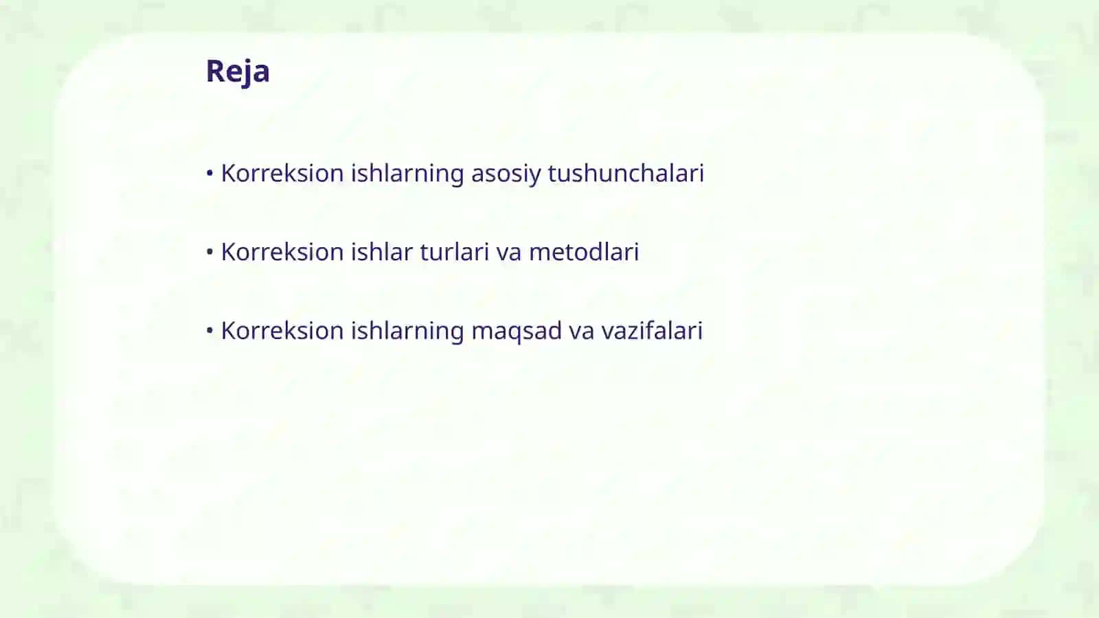 Korreksion ishlar koʼrinishlari va tushunchalar 2