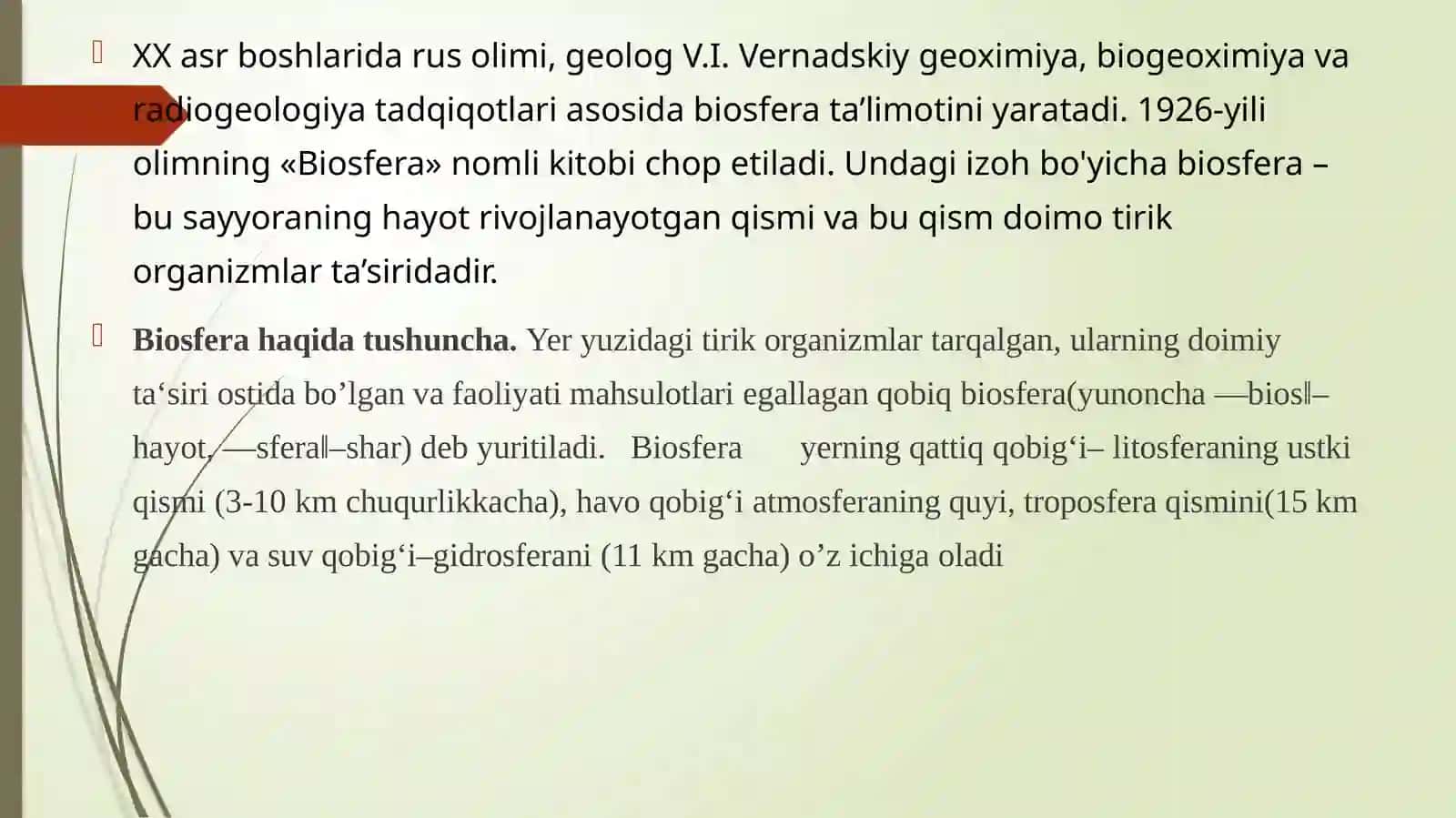 Molekulyar ekologiya va uning biosfera ta’limotidagi o’ni 2