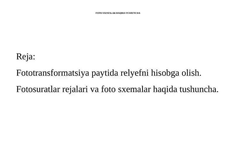 Aerofotosuratlarning geodezik ta’minotifanidan ma’ruzasi 2
