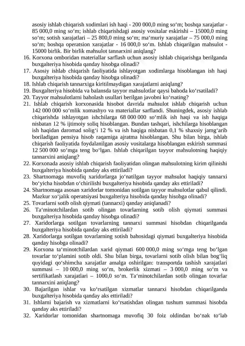 Moliyaviy hisob 2 2