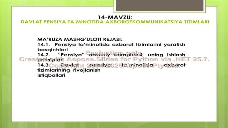 Davlat pensiya ta'minotida axborot kommunikiatsiyalar tizimi 2