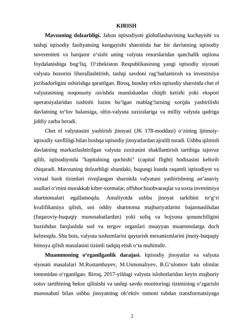 CHET EL VALYUTASINI YASHIRISHNING JINOIY-HUQUQIY XUSUSIYATLARI 2
