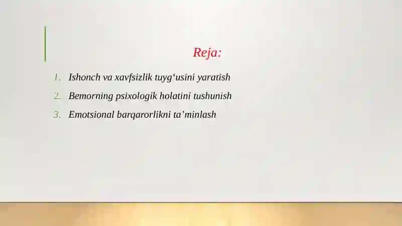 MULOQOT SHIFOKOR VA BEMOR MULOQOTINING PSIXOLOGIK XUSUSIYATLARI 2