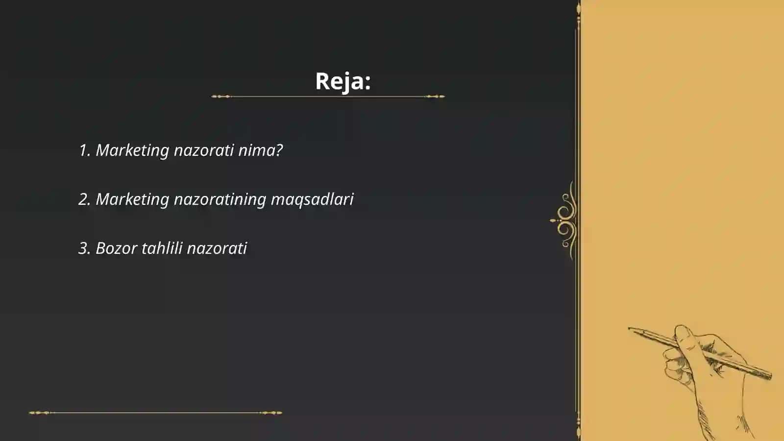 Marketing nazorati va uning turlari 2