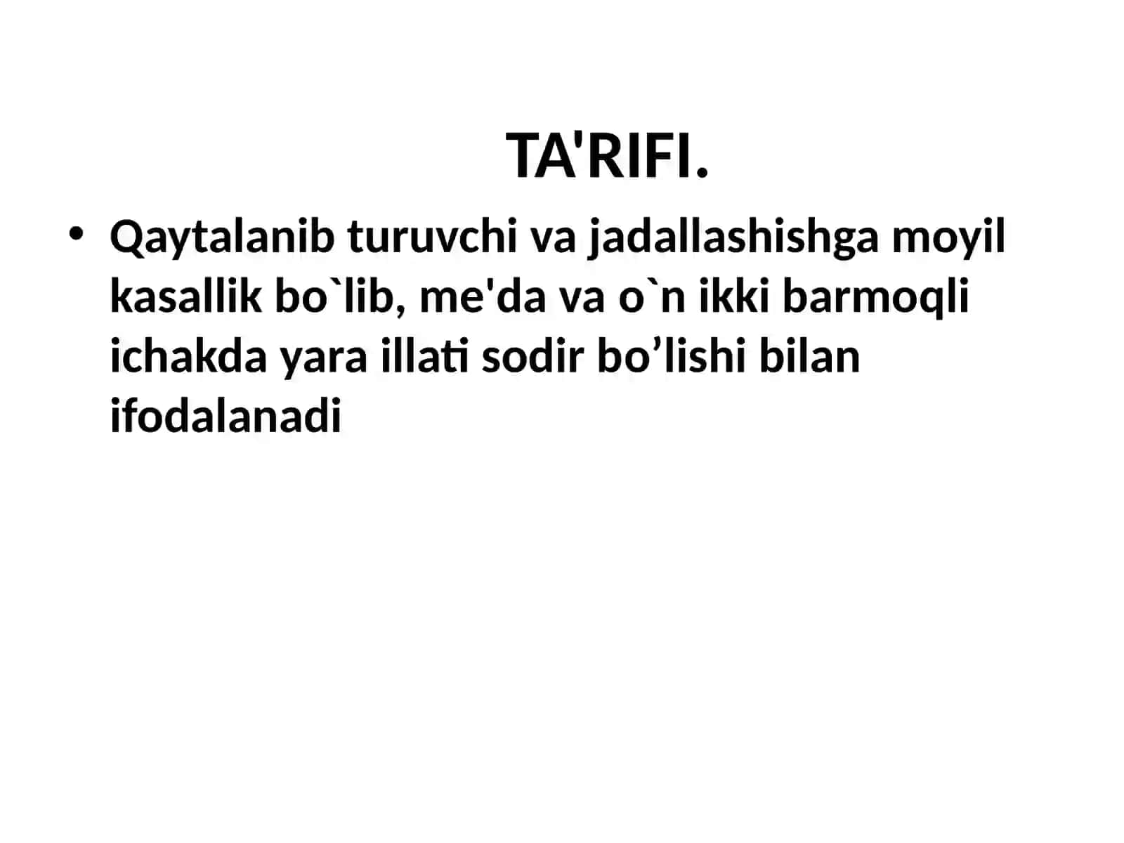 ME'DA VAO`N IKKIBARMOQLIICHAK YARAKASALLIGI TA'RIFI 2