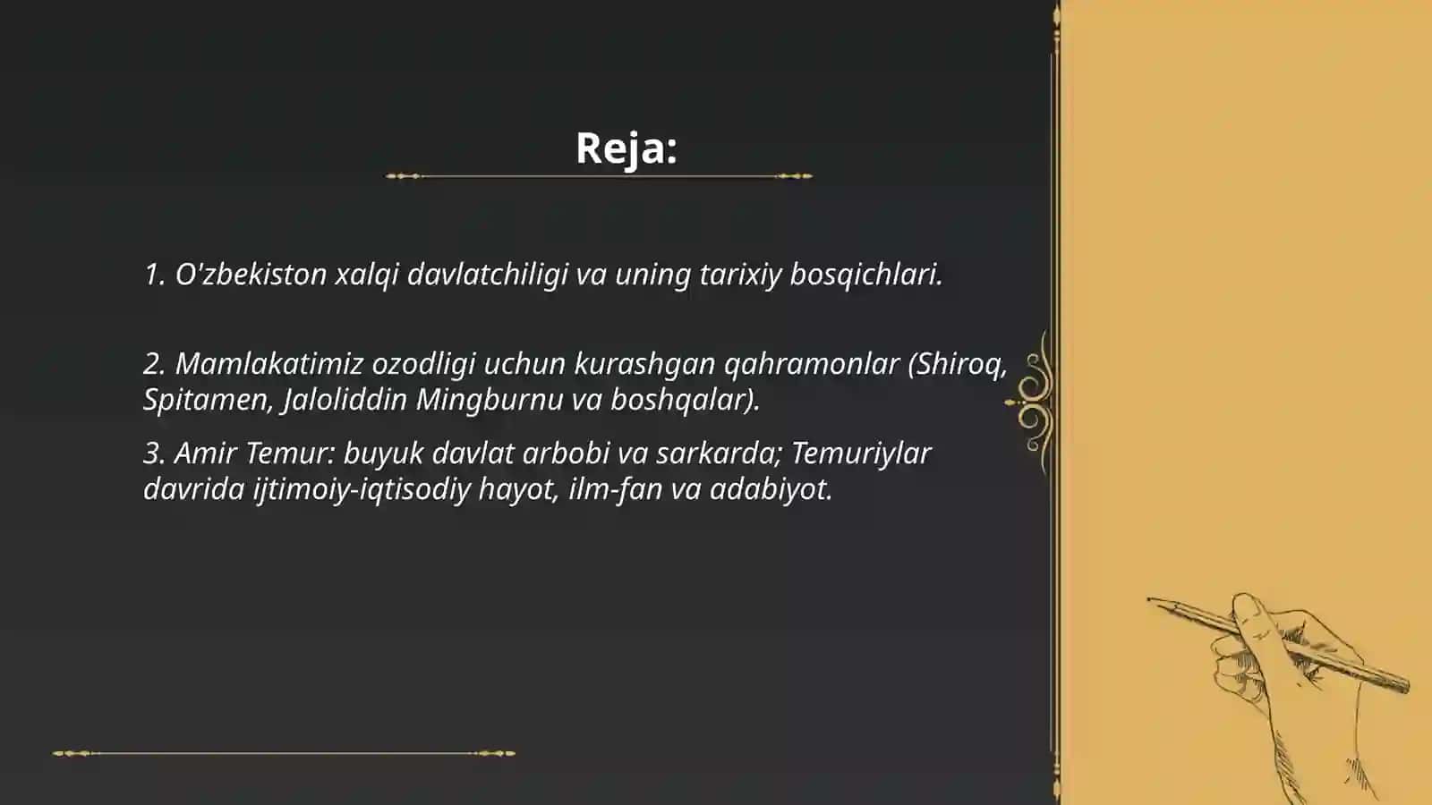 Ozb da Mustaqillik gʻoyalarini tarixiy asoslari 2