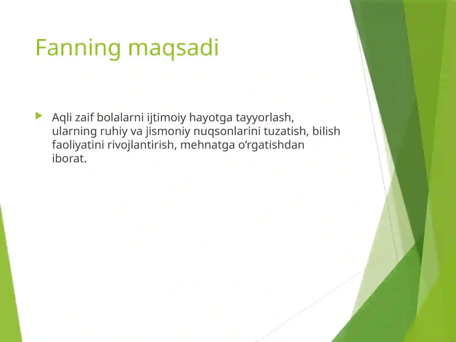 Oligofrenopedagogikafaniningmohiyati 2