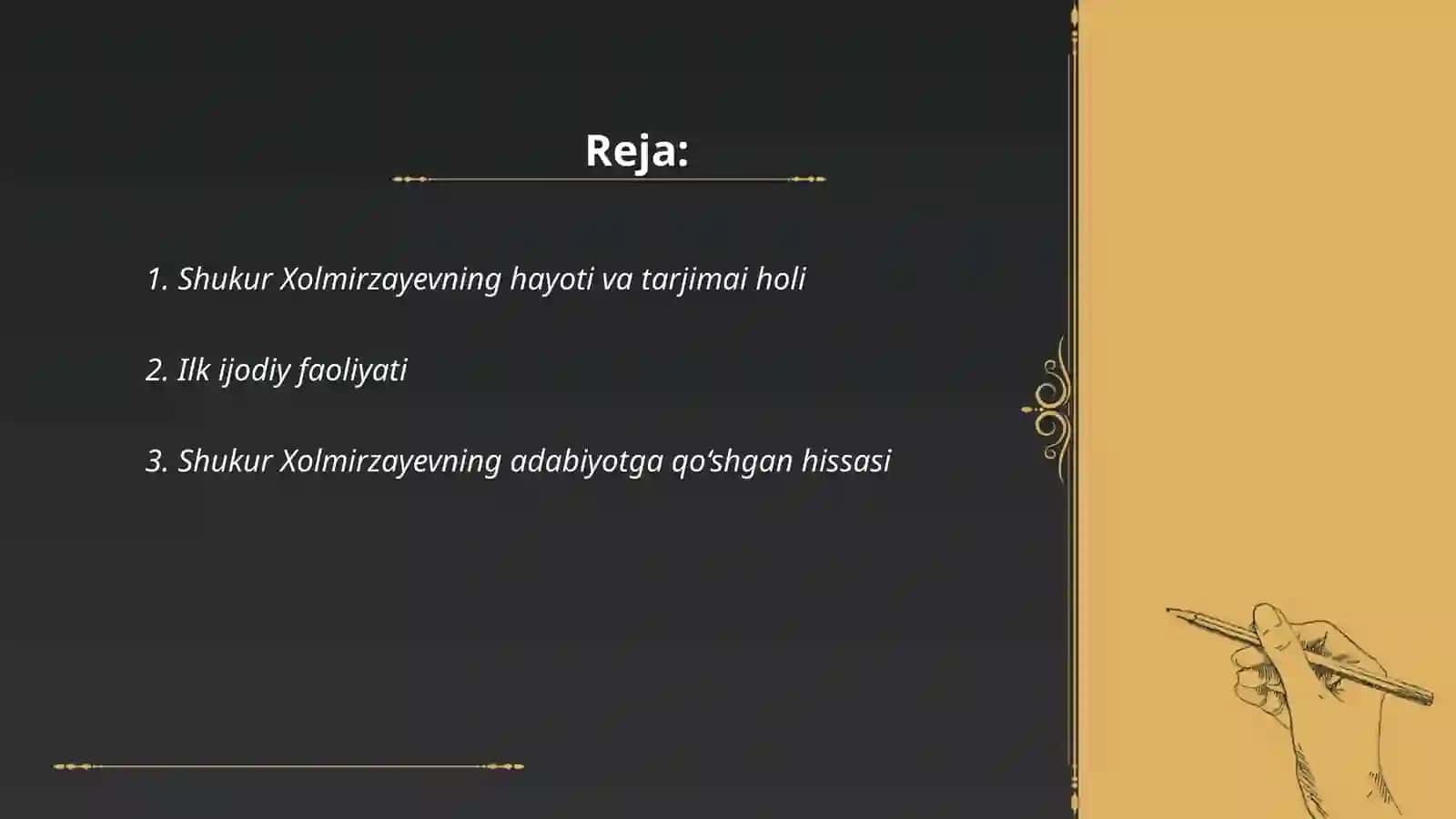 Shukur Xolmirzayevning hayoti va ijodi 2
