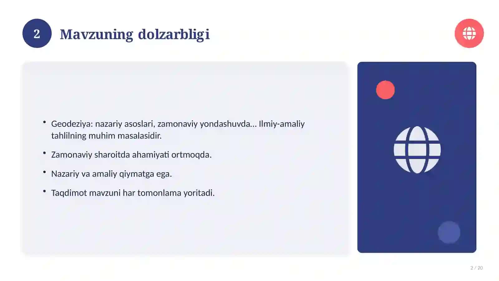 Geodeziya: nazariy asoslari, zamonaviy yondashuvda (Esse) 2