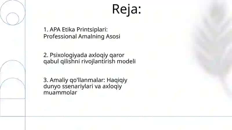 Amerika psixologik assotsiatsiyasining 6 axloqiy tamoyili 2