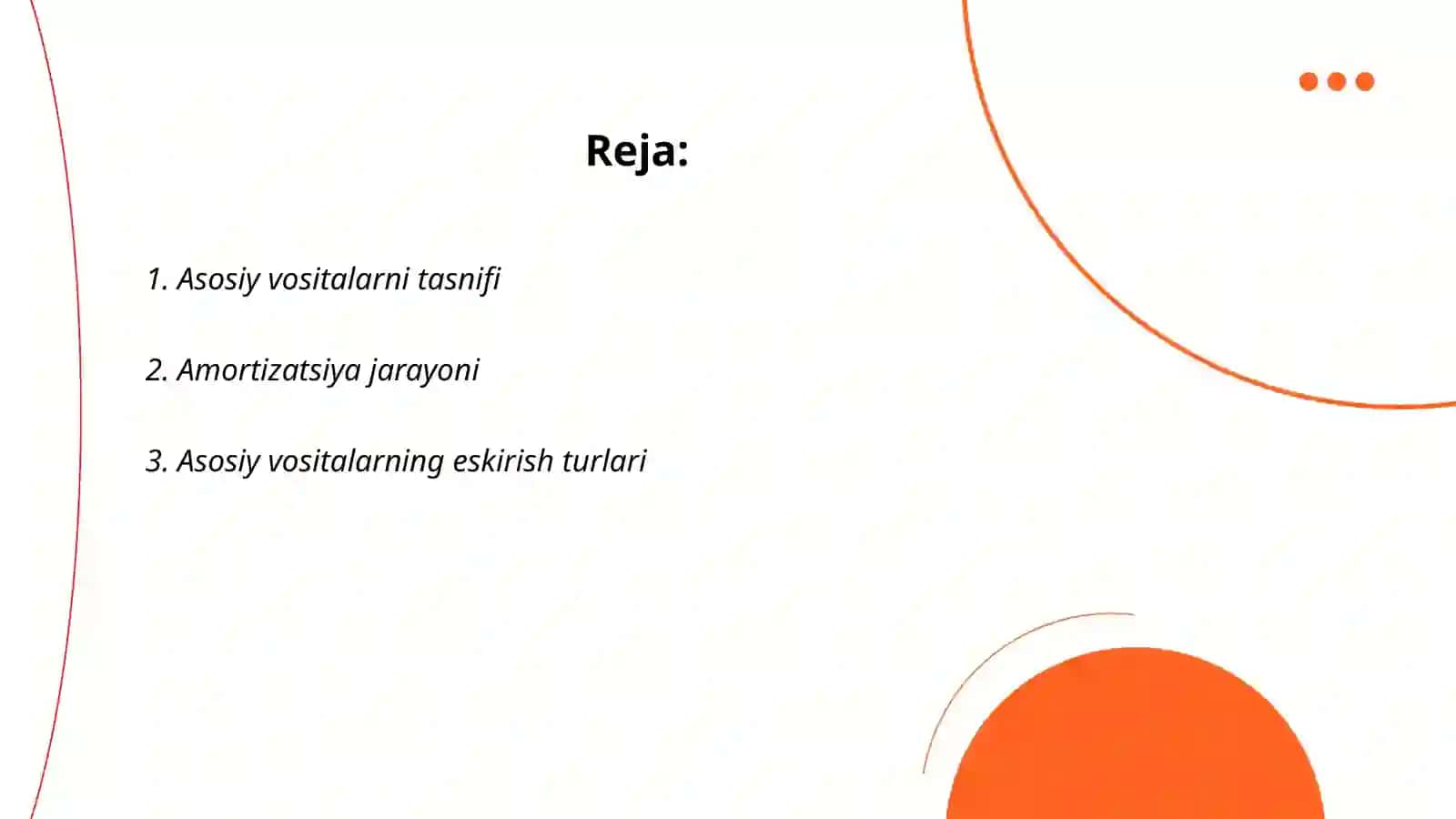 Asosiy vositalarni hisobga olish 2