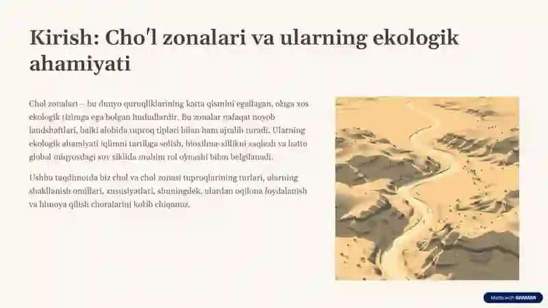 Cho'l va cho'l zonasining tuproqlari: Lalmi va yaylov tuproqlari 2