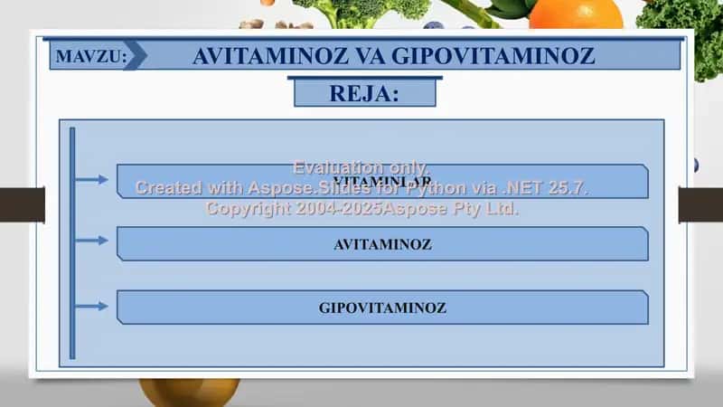 AVITAMINOZ VA GIPOVITAMINOZ 2