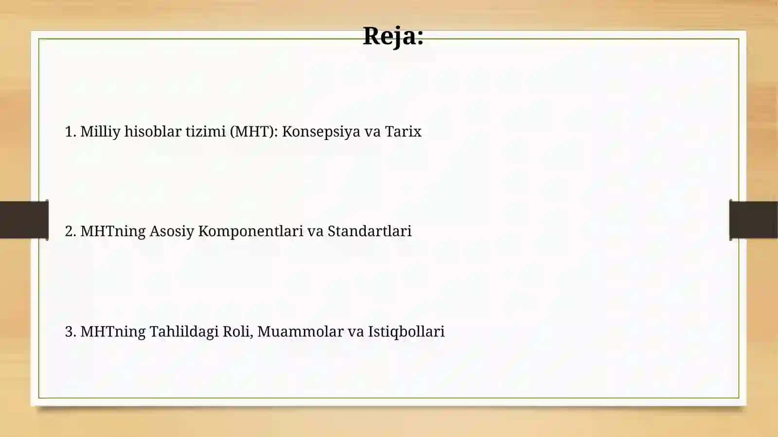 Milliy hisoblar tizimi (MHT) 2
