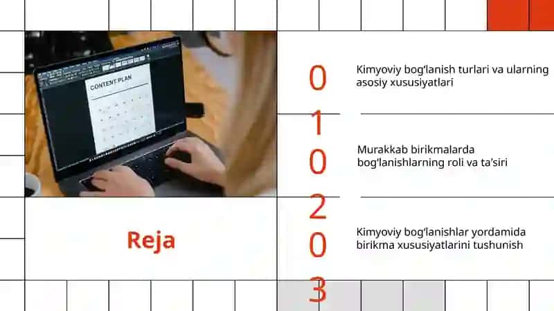 Murakkab birikmalardagi kimyodan bogʻlanish tabiatni tushuntirish 2