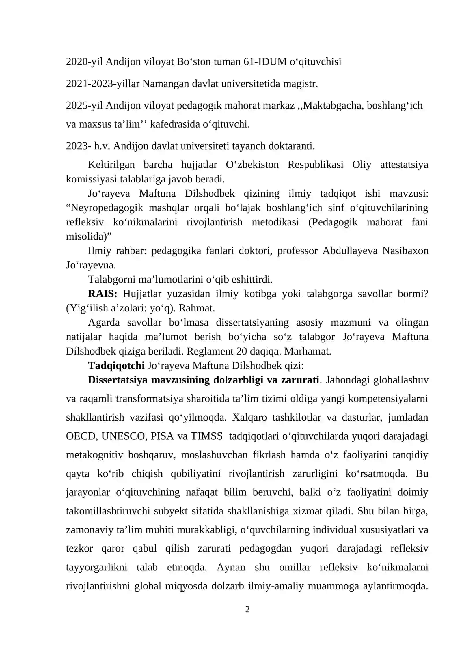 Neyropedagogik mashqlar orqali 2