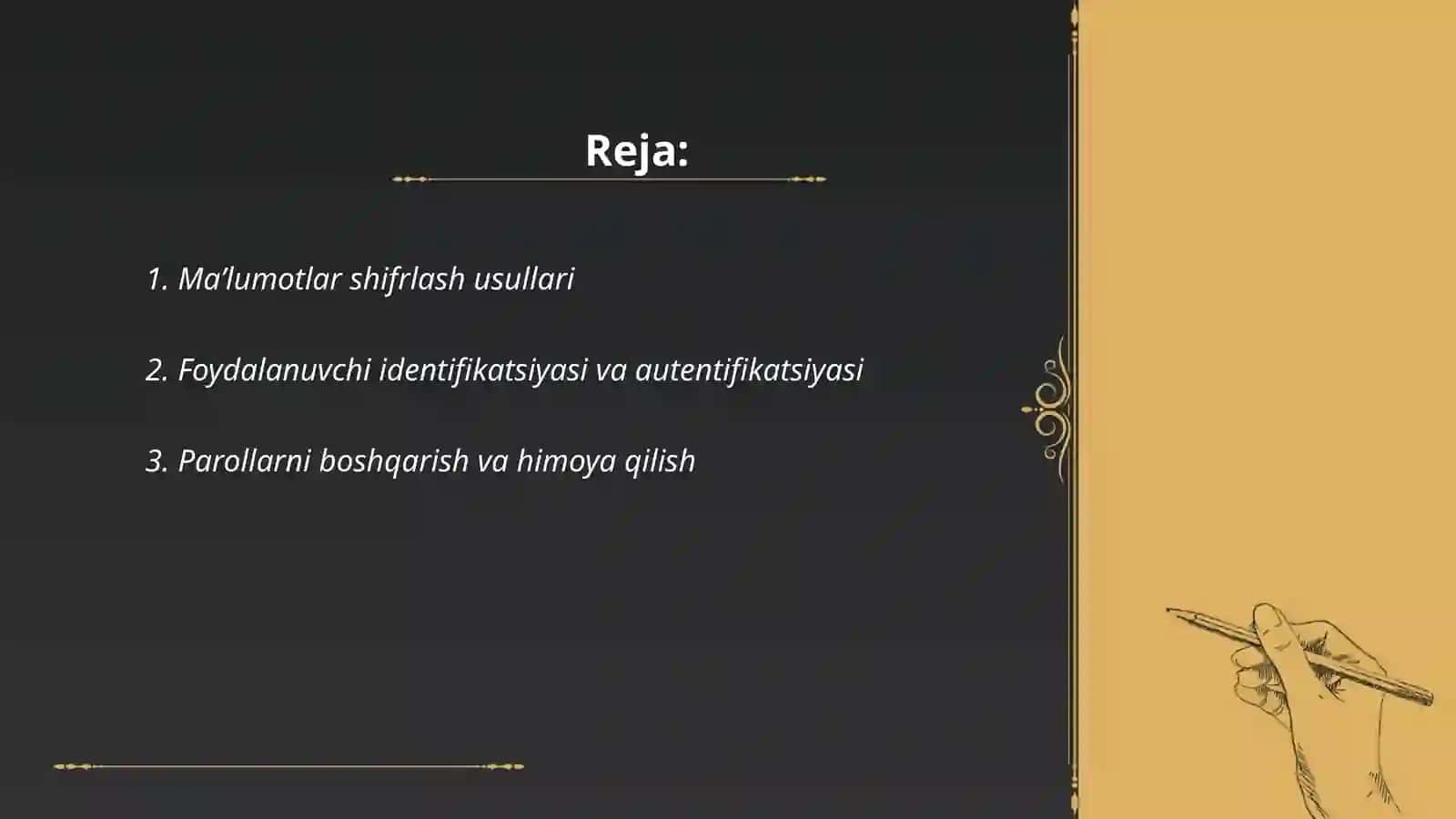 Ahborot havfsizligini taʼminlash usuli 2
