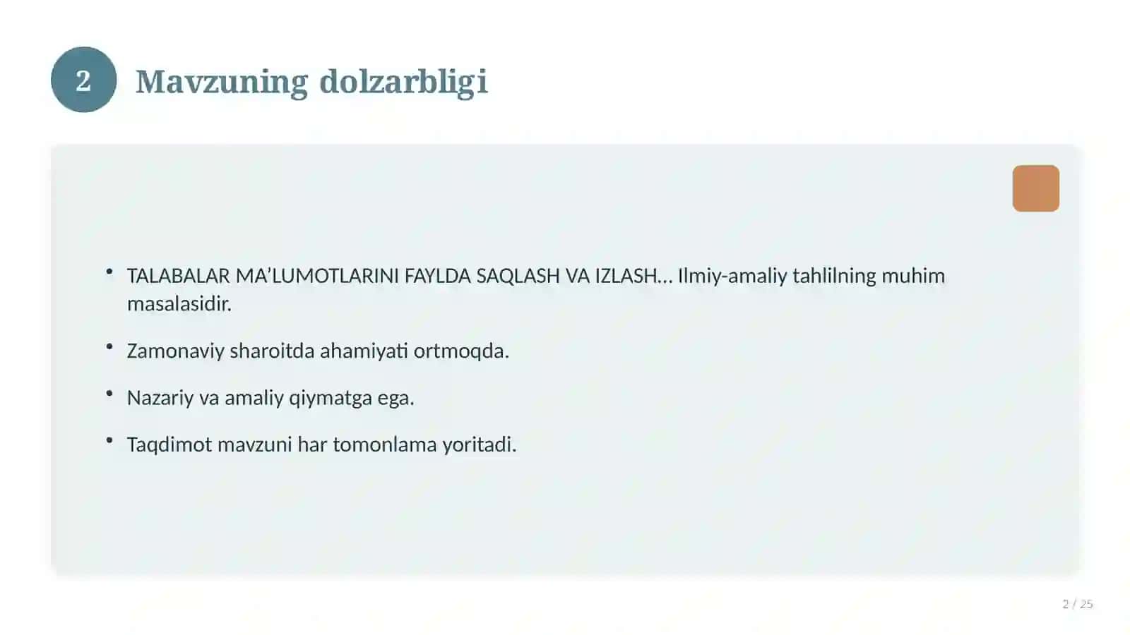 TALABALAR MA’LUMOTLARINI FAYLDA SAQLASH VA IZLASH DASTURI 2
