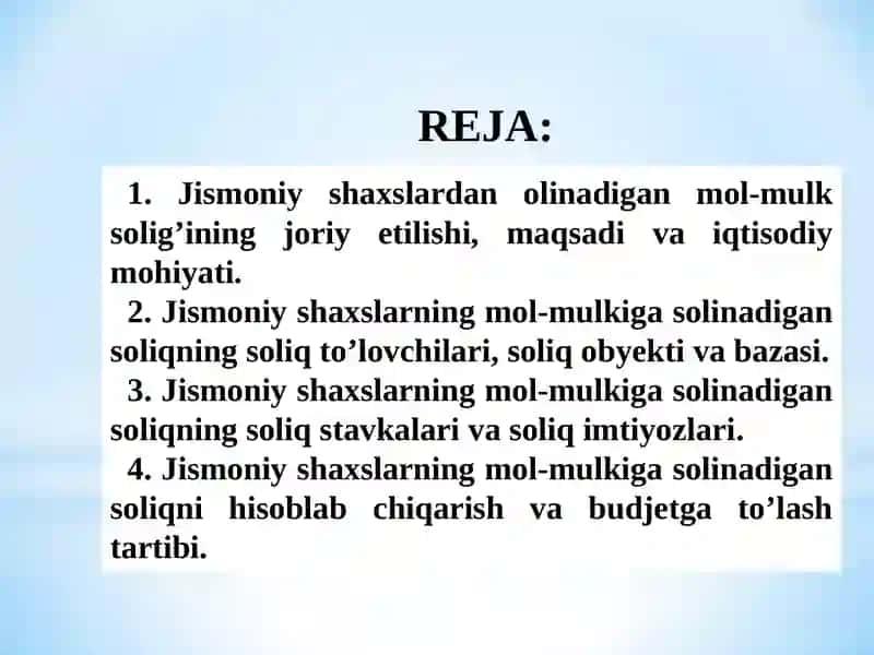 JISMONIY SHAXSLARDAN OLINADIGAN MOL-MULK SOLIG'I 2