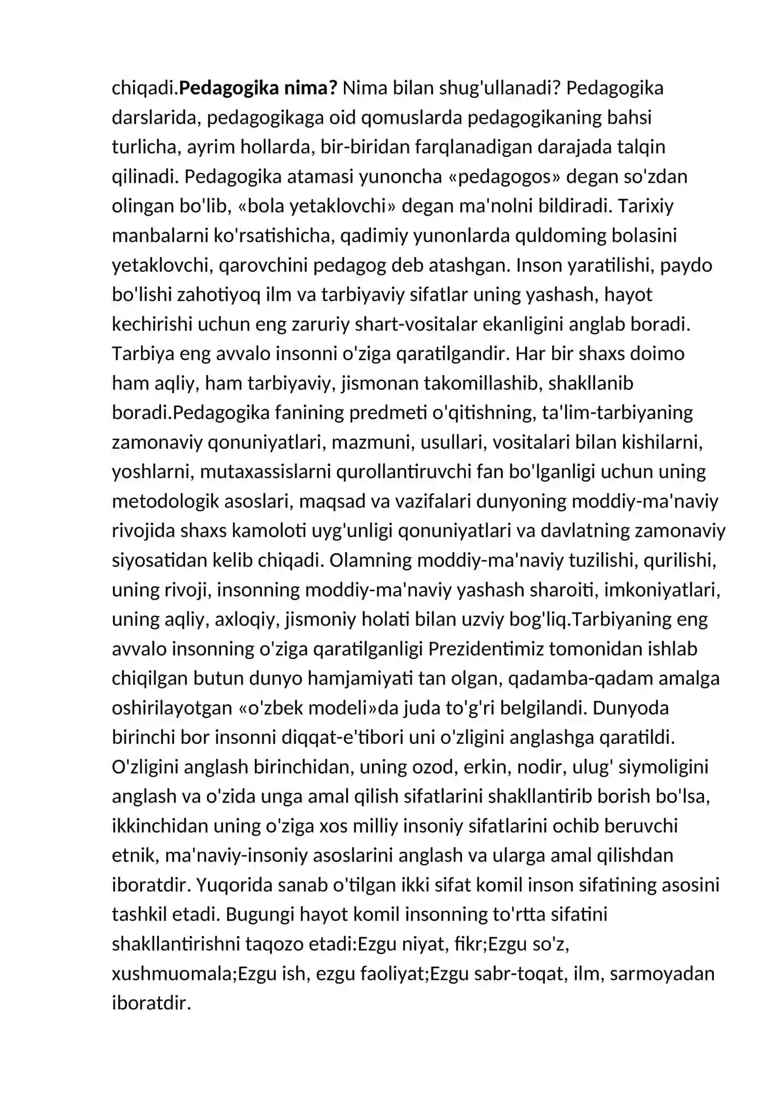 Boshlang’ich ta’lim pedagogikasi fanining predmeti, maqsadi, vazifasi, ilmiy tadqiqot metodlari 2