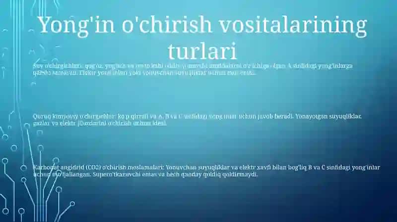 YongʻInni OʻChirish Vositalar Va Moddalar 2
