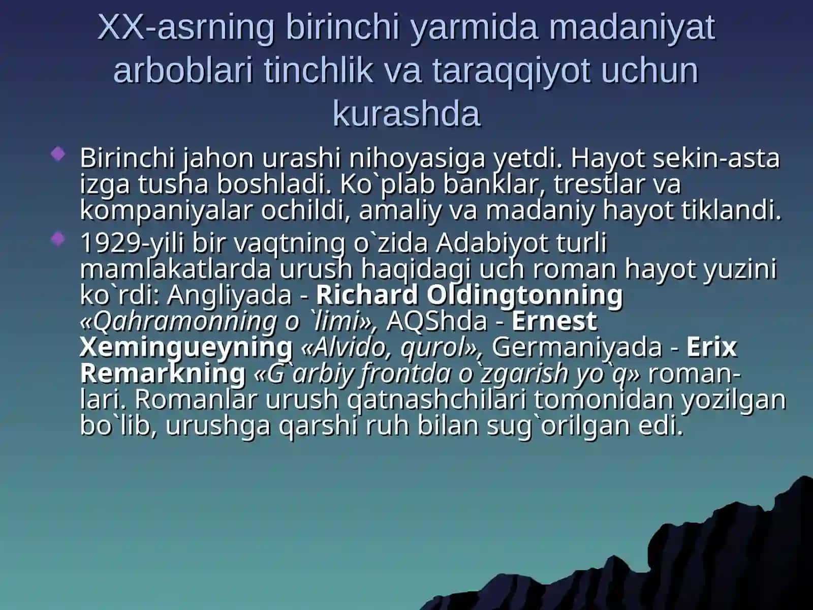 XX asr birinchi yarmida fan va texnika taraqqiyoti 2
