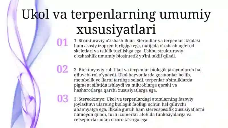 Steroidlar Va Terpenlarning Streokimyosi Hamda U Muhim Biologik Jarayonlar 2