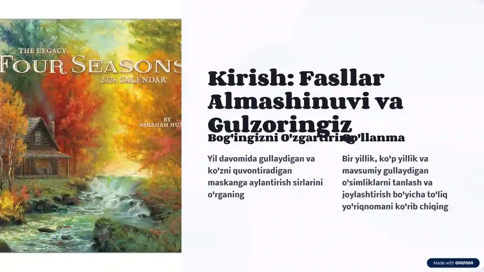 Har Faslda Gulzorni Tashkil Etish: Yil Davomida Go'zallik 2