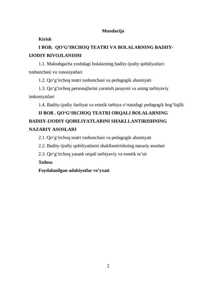 Maktabgacha yoshdagi bolalarni qo‘g‘irchoq tеatri pеrsonajlarini yasash orqali badiiy ijodiy qobiliyatlarni shakllantirishning tarbiyaviy ahamiyati12.docx 2