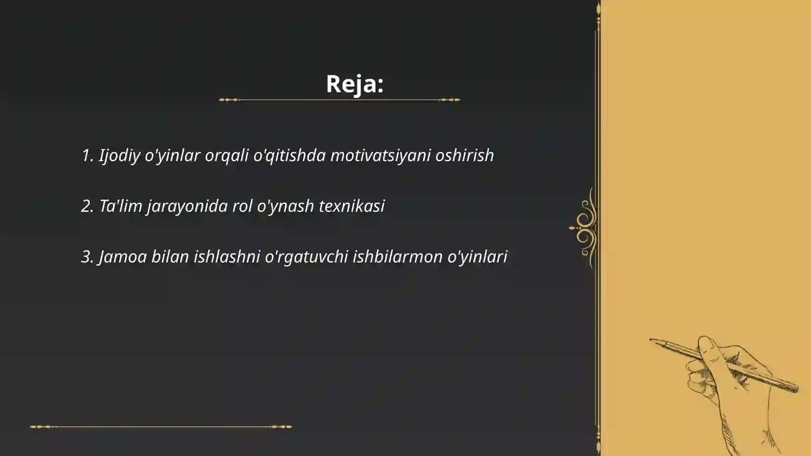 Kimyoni oʻqitishda ijodiy oʻyin ishbilarmonlar oʻyini va mashqlardan foydalanish 2