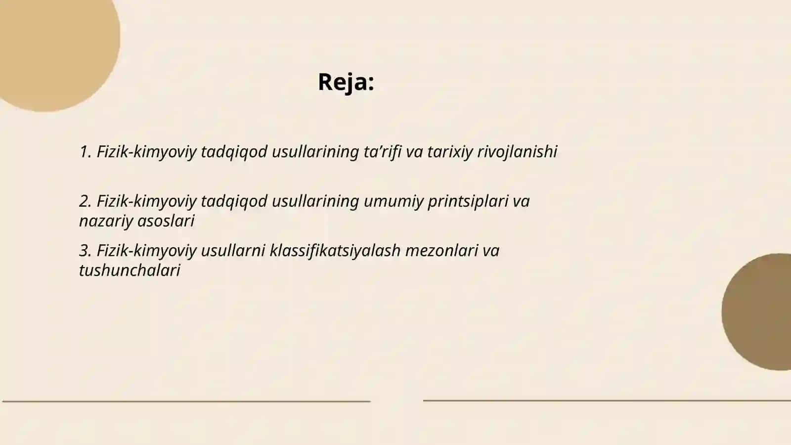Fizik-kimyoviy tadqiqod usullarining umumiy xususiyatlari va klassifikatsiyasi 2