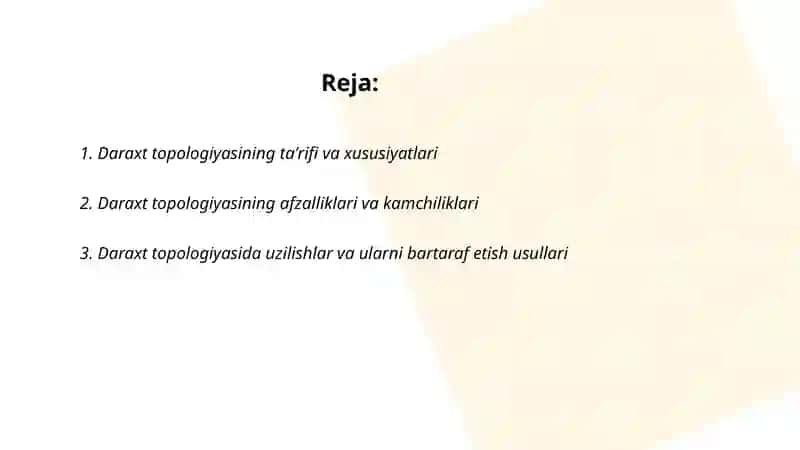 Kompьyuter tarmoqlarining topologiyasi (Daraxt. Aralash topologiya) 2