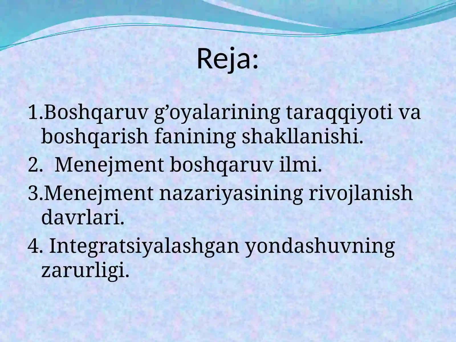 Biznesda boshqaruv nazariyasining rivojlanish 2