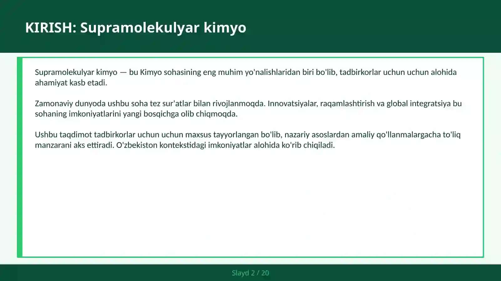 SUPRAMOLEKULYAR KIMYO 2