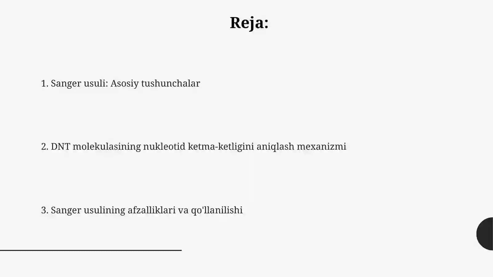 DNK molekulasining nukleotid ketmaketligini aniqlashning senger usuli 2