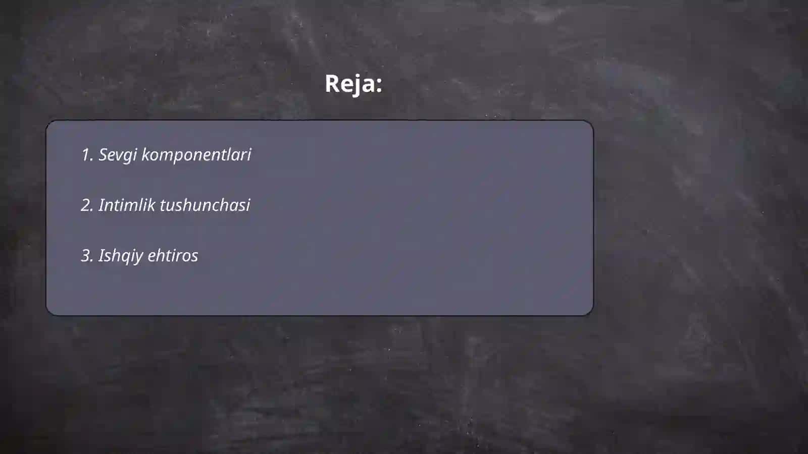 Sternbergning uch komponentli sevgi nazariyasi 2