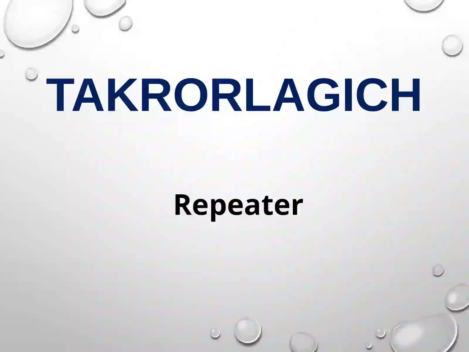Takrorlagich 2