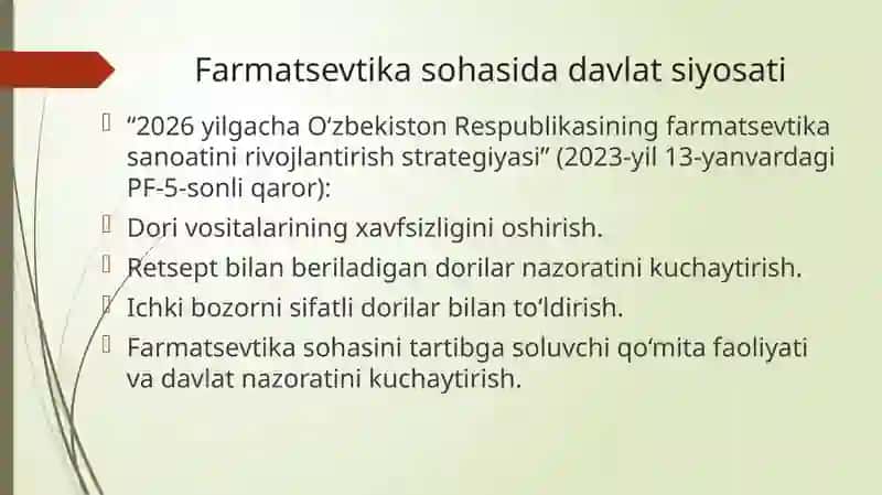 O'zbekistonRespublikasiPrezidentiningretsepturagaasoslanganqonunvafarmoyishlari 2