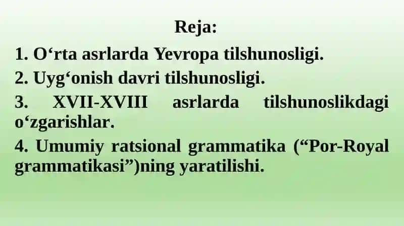O‘rtaasrlarda Yevropa tilshunosligi 2