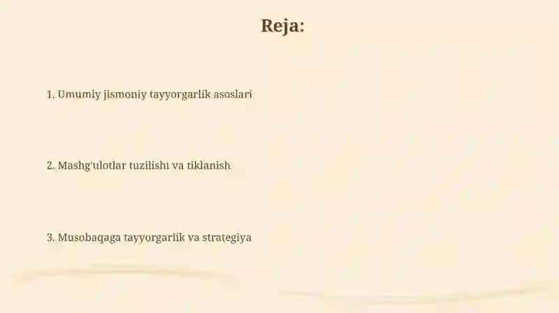 Umumiy jismoniy tayyorgarlik asoslari 2