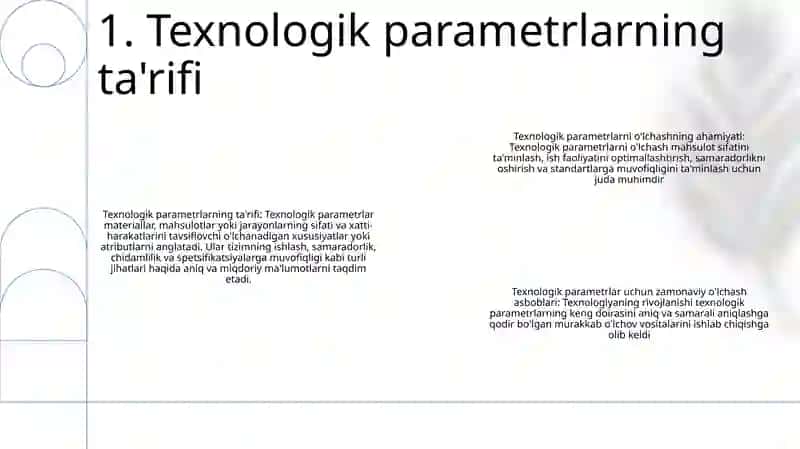 Texnologik Parametrlar Va Ularni Zamonaviy O'Lchash Asboblari 2